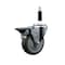 Service Caster 4'' Gray Poly Swivel 7/8'' Expanding Stem Caster with Brake SCC-EX20S414-PPUB-PLB-78 - alternate 1